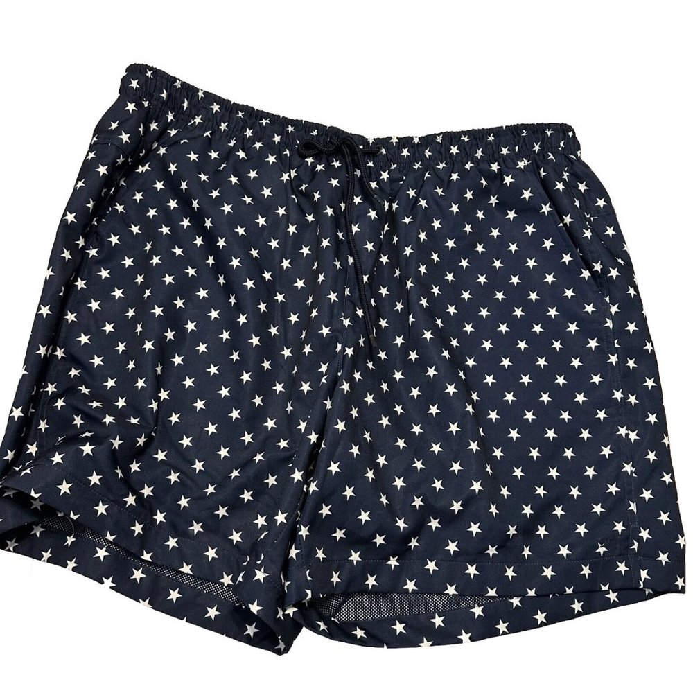Mens DSG Lifestyle swim Short XL Lined Blue Stars America Patriotic Drawstring